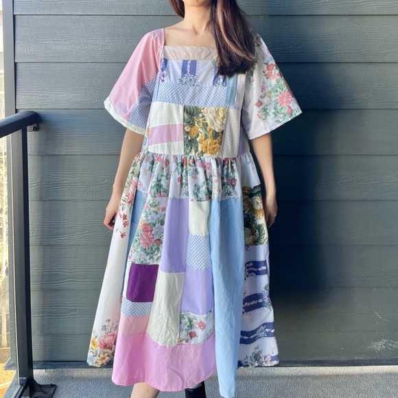 Handmade Patchwork Rose Canvas Dress SKU 01176 - Picture 5 of 16